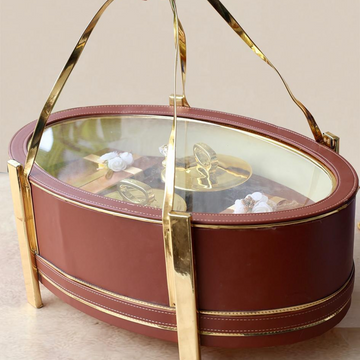 Brown Glass Basket