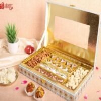 Assorted 6 Khana White Mdf Box