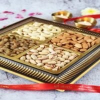 Wooden 4 Khana Tray